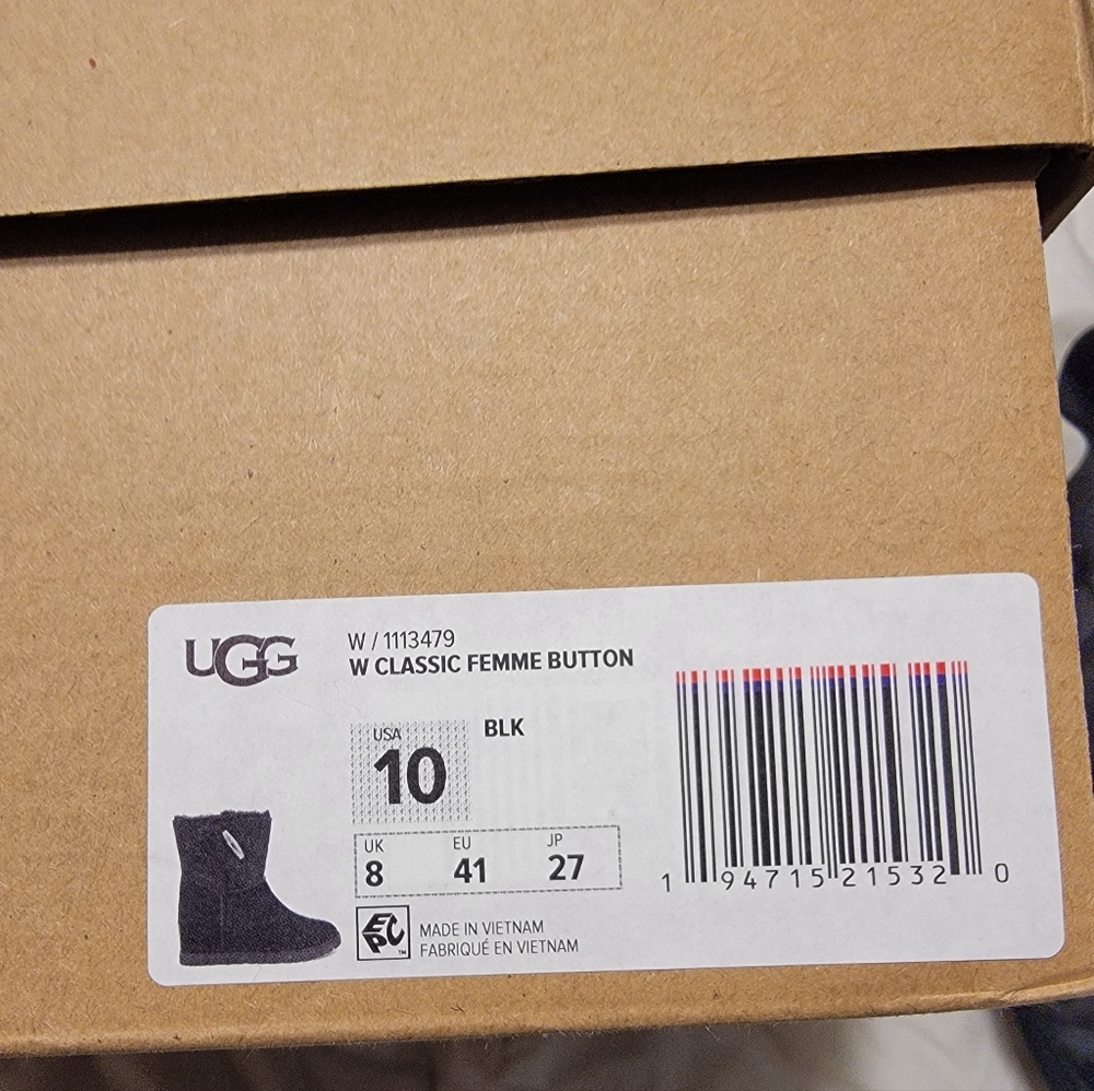 UGG Black Button WedgeBoots - image 1